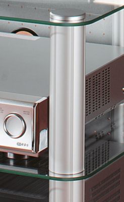 VCM TV-M&ouml;bel \"Siena Schwarzglas\" | Rack Aluminium & Glas Preisvergleich