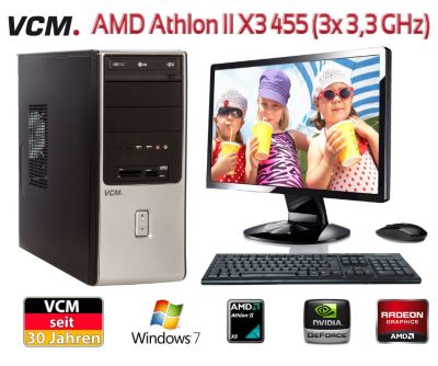 VCM PC-Set (PC+TFT) \"Alphona\" | AMD Athlon II X3 455 (3x 3,3 GHz) | Speicher w Preisvergleich