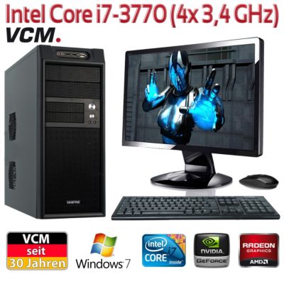 VCM Gaming-PC-Set \"Argistona\" (PC+TFT) | Intel Core i7-3770 (4x 3,4 GHz) | Spe Preisvergleich