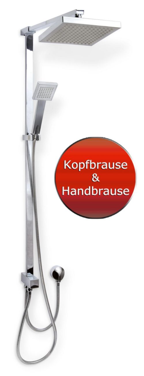 ADOB Handbrause-Duschsystem (Duschkopf+Schlauch+Wandstange) \"Madrid\" | Wellnes Preisvergleich