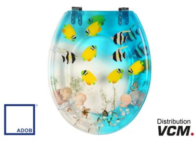 ADOB WC-Sitz \"Toilettendeckel Tivoli\" | Transparenter Deckel und Ring | Verste Preisvergleich