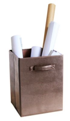 Artra Papierkorb ZeitungsstÃ€nder Zeitschriftenkorb Kunstleder braun