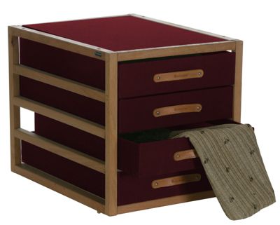 Artra Container Ordnungsboxen Bordeaux Ledergriffe
