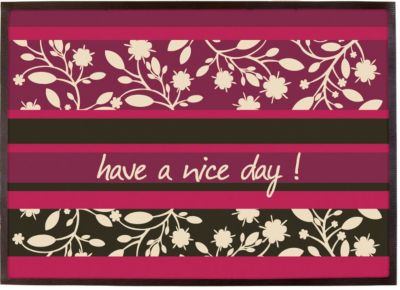 Artra Fu&szlig;matte waschbar Motiv \" Have a nice Day \" Grau Preisvergleich