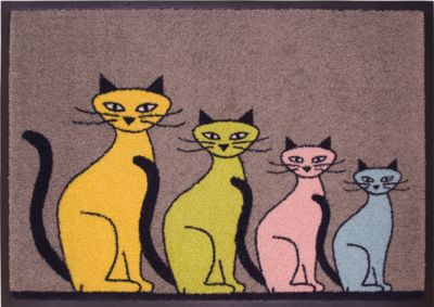 Artra Fu&szlig;matte waschbar Motiv Katzen Vier Katzen Preisvergleich