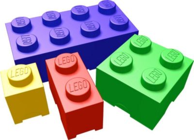 Artra Lego Aufbewahrungsboxen Lego Steine 2er Set Weiss
