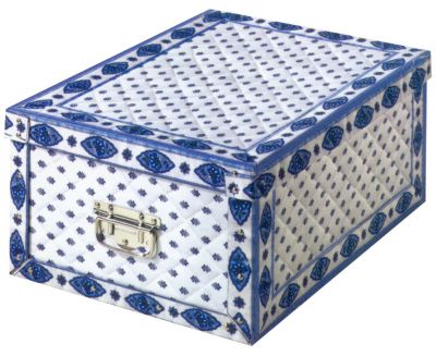 Artra Deko-Karton Bauli Ordnungsboxen Provenzale weiss-blau Preisvergleich