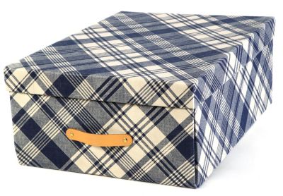 Artra Deko-Karton Bauli Ordnungsboxen Stoff blau kariert im Preisvergleich 