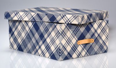 Artra Deko-Karton Bauli Ordnungsboxen Stoff blau kariert Preisvergleich
