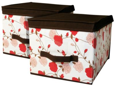 Artra Ordnungsboxen Baumwolle Motiv Rosen 2er SET