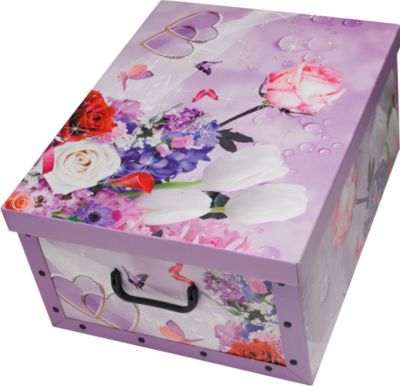 Artra Ordnungsboxen 2er SET Deko Karton Clip Motiv Lilac Preisvergleich