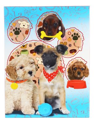 Artra Ordnungsboxen 2er SET Deko Karton Clip Motiv Hunde