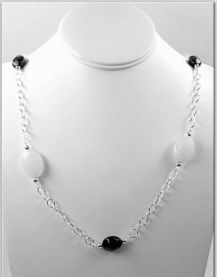 Artra Collier 925 Silber mit Jade & Obsidian Preisvergleich