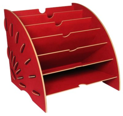 Artra Schreibtischablage, Magazin dunkelrot
