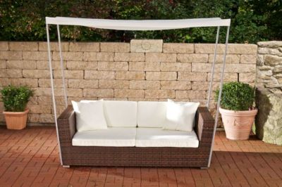Sofa SUNBED 2731S Polyrattan Sonnenliege, Lounge, Gartenliege Preisvergleich