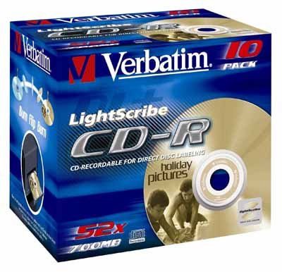 Verbatim CD-R 700MB 52X 10er JC Lightscribe Preisvergleich