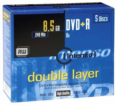 Intenso DVD+R 8,5GB Doublelayer 5er Jewelcase Preisvergleich