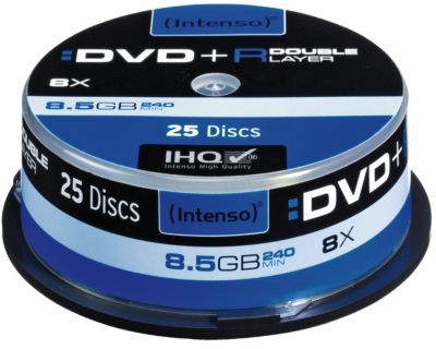 Intenso DVD+R 8,5GB 8x Double Layer 25er Spindel Preisvergleich