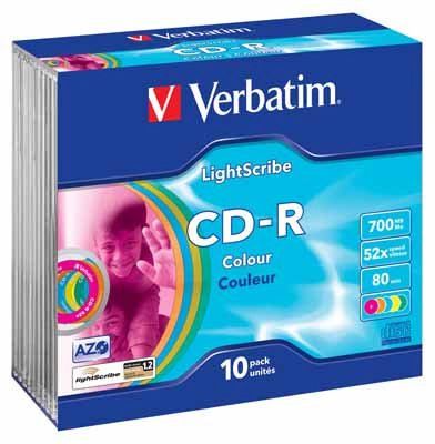 Verbatim CD-R 700MB 52X 10er SC Lightscribe Preisvergleich
