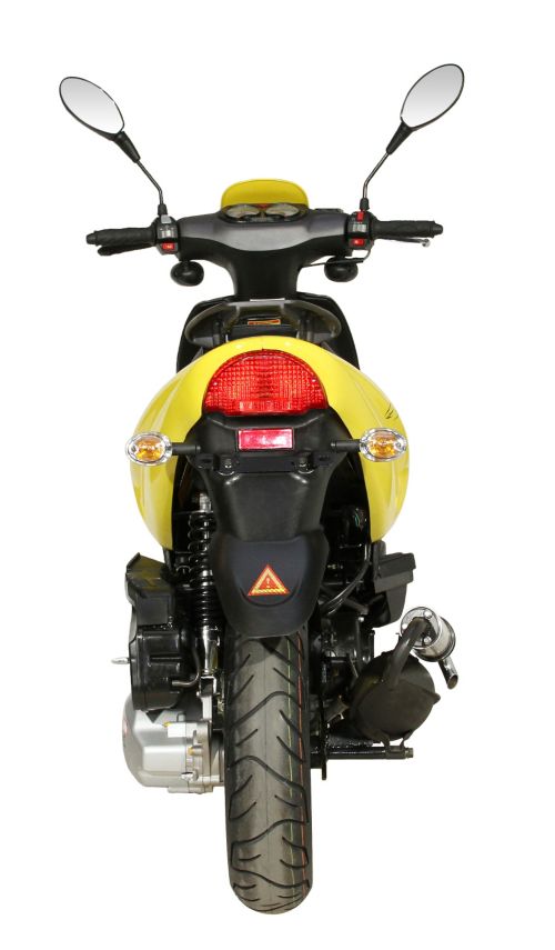 AGM-Motors Motorroller Fighter 125 Deluxe GS mit Edelstahl-Sportauspuff