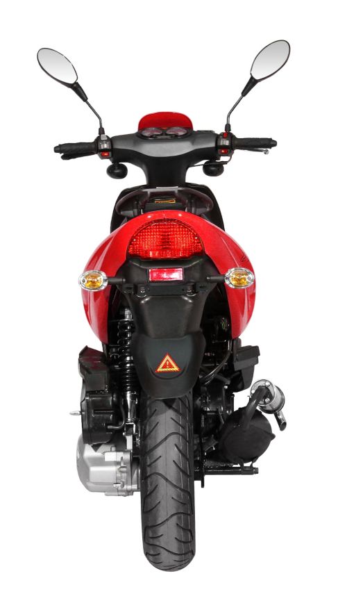 AGM-Motors Motorroller Fighter 125 Deluxe RS mit Edelstahl-Sportauspuff