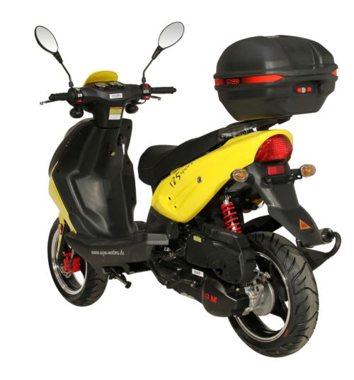 AGM-Motors Motorroller Fighter 125 Sport GS mit Edelstahl-Sportauspuff inkl. Topcase