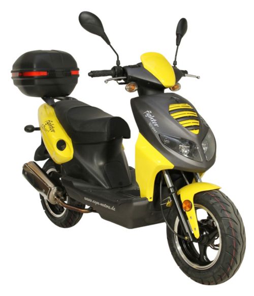 AGM-Motors Motorroller Fighter 25 Sport GS mit Edelstahlauspuff, inkl Topcase