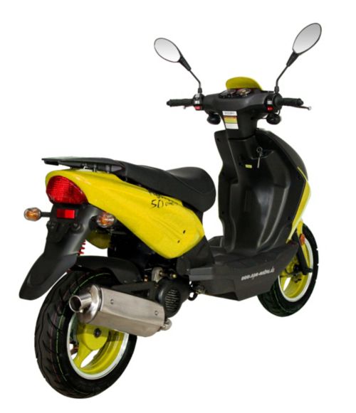 AGM-Motors Motorroller Fighter 50 One DeLuxe GS mit Edelstahlauspuff