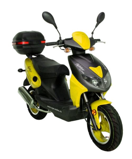 AGM-Motors Motorroller Fighter 50 One Eco GS mit Edelstahlauspuff, inkl Topcase