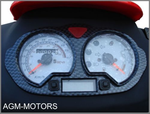 AGM-Motors Motorroller Firejet 50 One DeLuxe RS mit Edelstahlauspuff, inkl Topcase