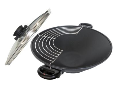 Swiss Diamond Wok mit Grill und Deckel 36 cm