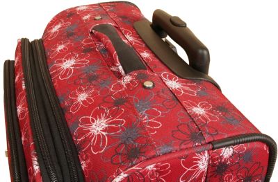 Leicht - Trolley 51 cm 4 Rollen Lily Beach in rot gebl&uuml;mt Preisvergleich
