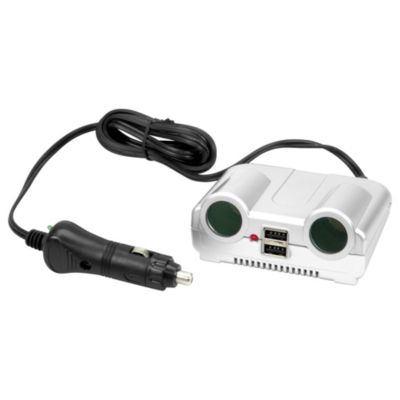 CARTREND Doppelsteckdose mit USB-Port