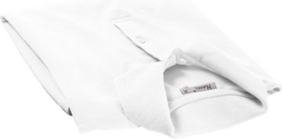 Polo-PiquÃ©-Shirt fÃŒr Damen, weiÃ, Gr.L