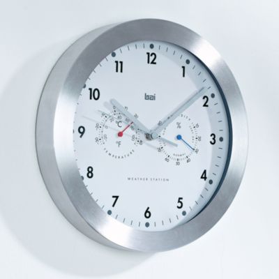 Wanduhr Wetter, silber