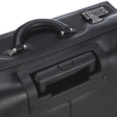 Dermata Business Pilotenkoffer auf Rollen aus Leder 50 cm Preisvergleich