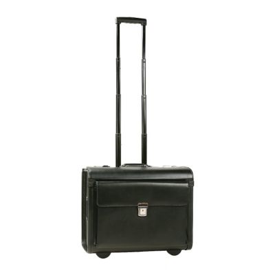 Dermata Business Pilotenkoffer auf Rollen aus Leder 46 cm Preisvergleich