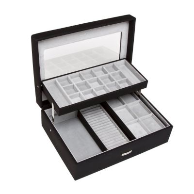 Windrose Charming Schmuckkassette mit Hubfach und Plexiglaseinsatz 30 cm Preisvergleich