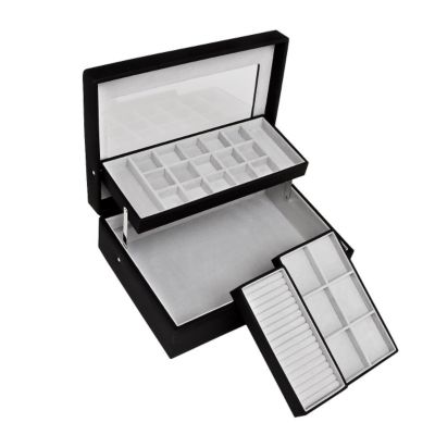 Windrose Charming Schmuckkassette mit Hubfach und Plexiglaseinsatz 30 cm