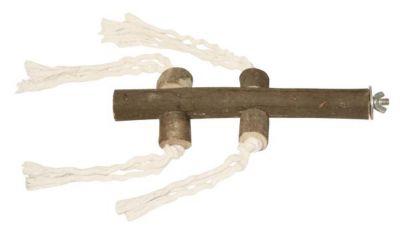 Kerbl Vogelstange NATURE, Sitzstange mit Baumwoll-Seilen, 20 cm / Durchmesser 23 mm