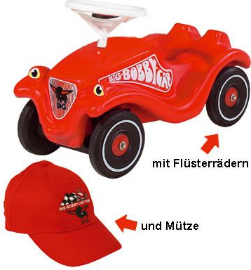 BIG Bobby Car Classic rot inklusive FlÃŒsterrÃ€der und Cappi