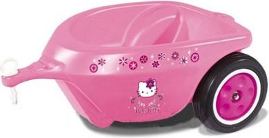 BIG New Bobby Car Anh&auml;nger / Trailer Hello Kitty mit Fl&uuml;sterr&auml;dern Preisvergleich