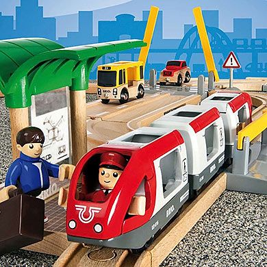BRIO Anfangspackung StraÃen und Schienen Reisezug Set