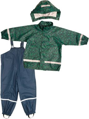 PLAYSHOES Regenanzug ORNAMENT blau grÃŒn