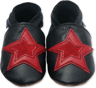 INCH BLUE Lederschuh Pow Black Red