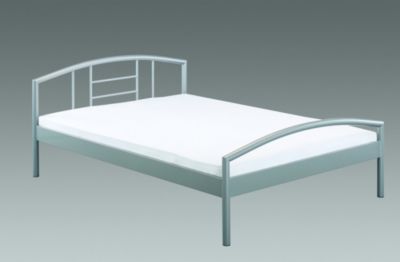 Metallbett Doppelbett silber 140x200