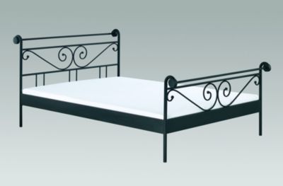 Metallbett Doppelbett schwarz matt (zwei GrÃ¶Ãen)