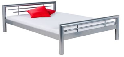 Metallbett Doppelbett silber 180x200