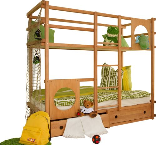 Pingulina Etagenbett Fussballbett Buche massiv