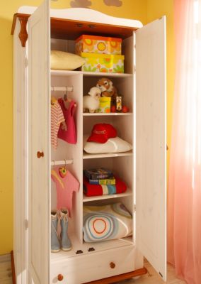 Pingulina FÃŒnfteiliges Babyzimmer-Set Lara Kiefer massiv Honig WeiÃ